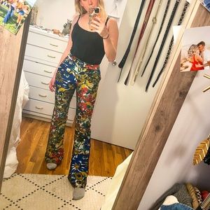 Cynthia Rowley Embroidered Pants